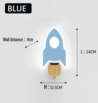 Cartoon Rocket LED Wall Lamp Modern  Luxury Marble Base Table Lamp
