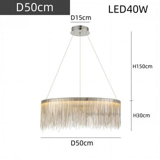 Nordic LED Chrome Round Chandelier Modern  Ultra Slim LED Panel Lighting