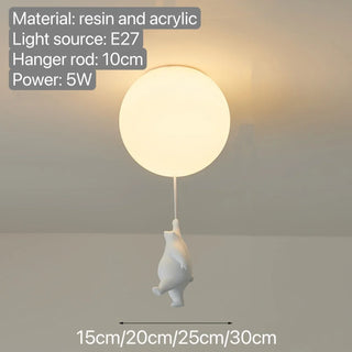Balloon Bear Chandelier Modern  Vintage Brass Accent Lighting