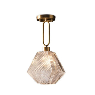 Ella Glass Pendant Modern  Bohemian Rattan Woven Pendant