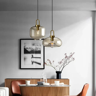 Modern Smoke Glass Pendant Light Modern  Contemporary Crystal Statement Fixture