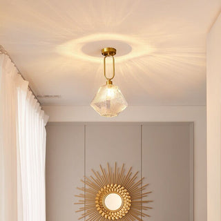 Ella Glass Pendant Modern  Bohemian Rattan Woven Pendant