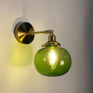 Orla Glass Wall Lamp Modern  Ornate Antique Finish Fixture