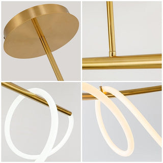 Soran Swirl Lamp Collection Opulent Modern  Sculptural Spiral LED Fixture