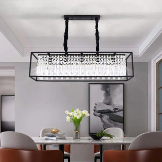 Molly Rectangle Chandelier Modern  Classic Drum Shade Ceiling Light