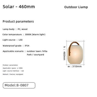Bubble Led Outdoor lanterns Modern  Scandinavian Wooden Accent Light