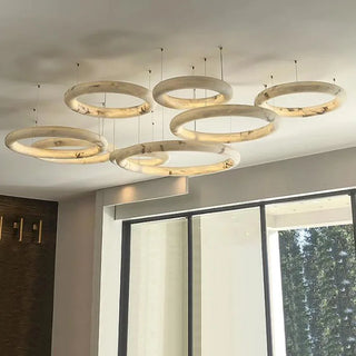 Zynella Marble Stone Ring Refined Modern  Contemporary Crystal Statement Fixture