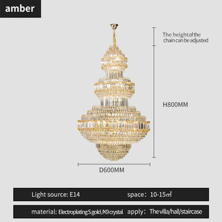 Zynella Royal Crystal Chandelier Refined Modern  Ultra Slim LED Panel Lighting