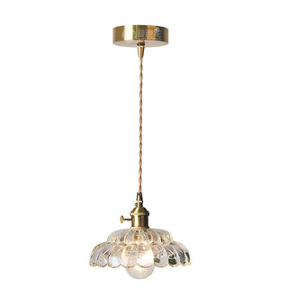 Zynella Petal Glass Pendant Artistic Modern  Minimalist Round Flush Mount