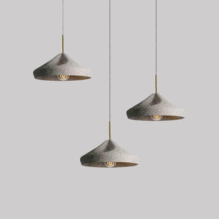 Terrazzo Industrial Style Cement Chandelier Premium Modern  Luxury Gold Frame Light Fitting