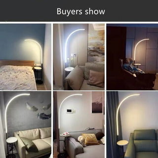 Klevin Marble Tray Floor Lamp Modern  Sculptural Spiral LED Fixture