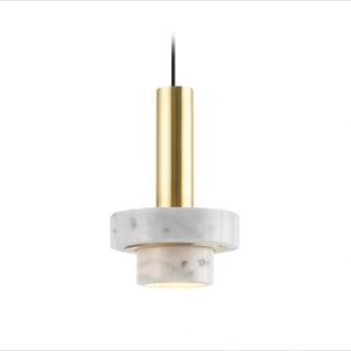 Cromwell Natural Marble Pendant Modern  Sleek Linear Suspension Light