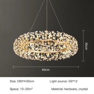 Chelsea Ring Chandelier Modern  Chic Glass Globe Pendant