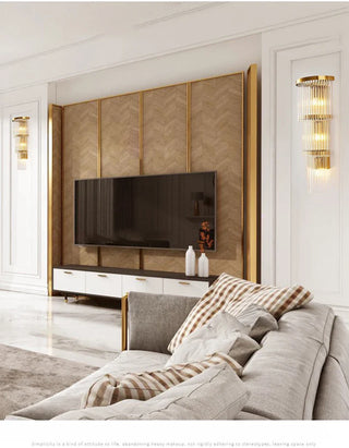Regal Cascade Crystal Wall Lamps Classic Modern  Ultra Slim LED Panel Lighting
