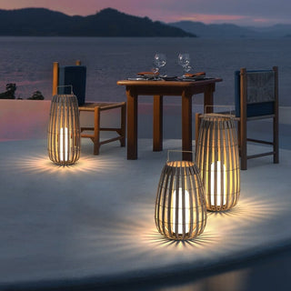 Lina Rattan Lantern Modern  Ornate Antique Finish Fixture