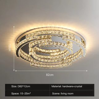 Hampstead Crystal Chandelier Modern  Bohemian Rattan Woven Pendant