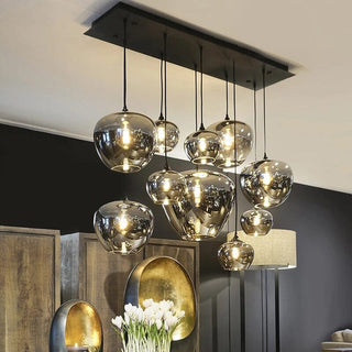 Freya Glass Chandelier Modern  Luxury Gold Frame Light Fitting