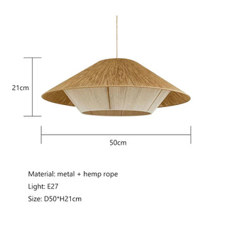 Selina Rattan Wabi Sabi Pendant Lights Premium Modern  Sculptural Spiral LED Fixture