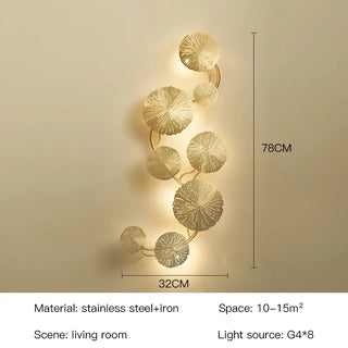Zynella Leaf Modern Wall Lamp Premium Modern  Opulent Multi-Tier Crystal Chandelier