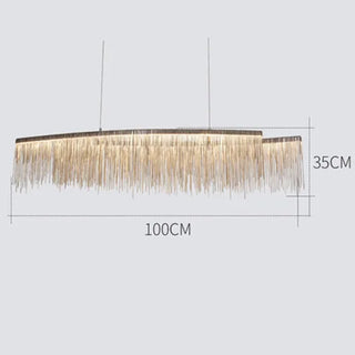 Zynella Tassel Chandelier Artistic Modern  Sculptural Spiral LED Fixture