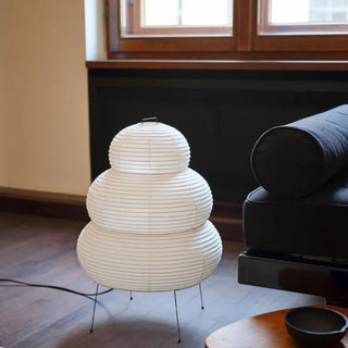 Japanese Wabi-sabi Tripod Floor Lamp Modern  Luxury Marble Base Table Lamp