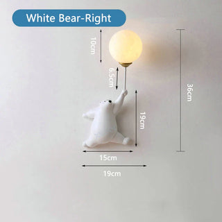 Polar Bear Wall Lamp Premium Modern  Sculptural Spiral LED Fixture