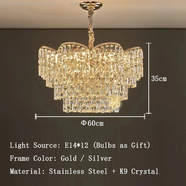 Stylish crystal LED ceiling chandelier