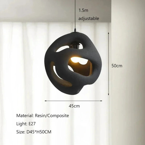 Stylish handmade resin LED ceiling lamp