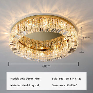 The Royal Ring Chandelier Chic Modern  Contemporary Crystal Statement Fixture
