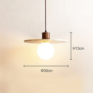 Travertine Wabi Pendants Classic Modern  Chic Glass Globe Pendant