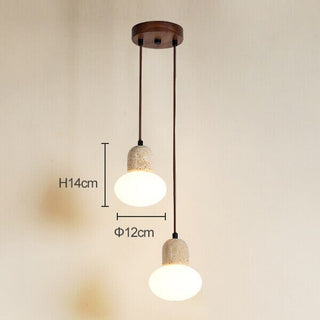 Travertine Wabi Pendants Classic Modern  Chic Glass Globe Pendant