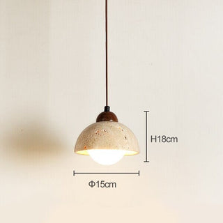 Travertine Wabi Pendants Classic Modern  Chic Glass Globe Pendant