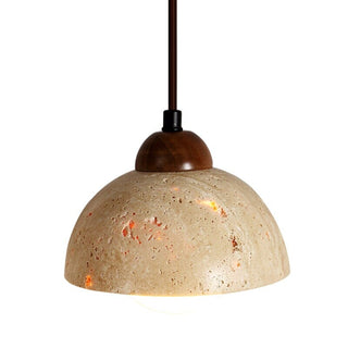 Travertine Wabi Pendants Classic Modern  Chic Glass Globe Pendant