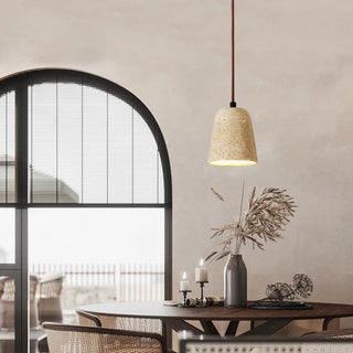 Travertine Wabi Pendants Classic Modern  Chic Glass Globe Pendant