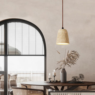 Travertine Wabi Pendants Classic Modern  Chic Glass Globe Pendant