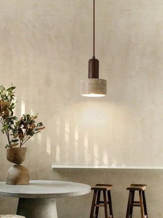 Travertine Wabi Pendants Classic Modern  Chic Glass Globe Pendant