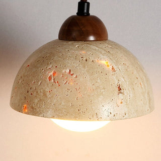 Travertine Wabi Pendants Classic Modern  Chic Glass Globe Pendant