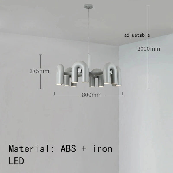 U-shaped LED pendant light side view