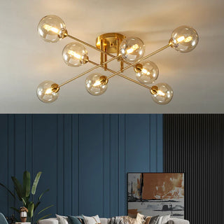 Piccadilly Glass Ball Chandelier Chic Modern  Luxury Marble Base Table Lamp