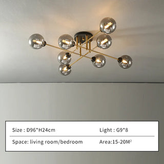 Piccadilly Glass Ball Chandelier Chic Modern  Luxury Marble Base Table Lamp