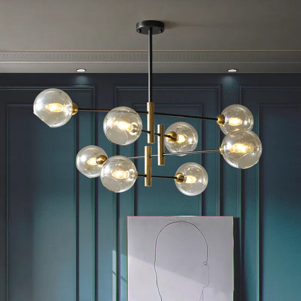 Embankment Chandelier Modern  Chic Glass Globe Pendant - Zynella