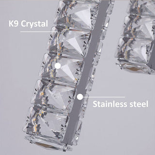 Vertical Crystal Luxury LED Chandelier Modern  Art Deco Inspired Illumination