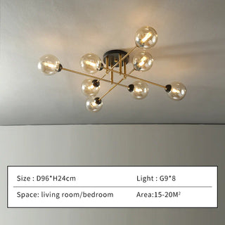 Piccadilly Glass Ball Chandelier Chic Modern  Luxury Marble Base Table Lamp