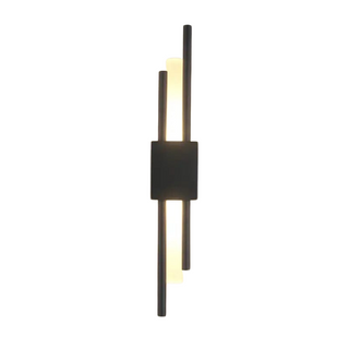 Black Lara Dual Lamp Modern  Handcrafted Artisan Ceiling Light