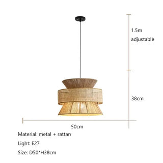 Zynella Hemp Rope Chandelier Modern  Luxury Gold Frame Light Fitting