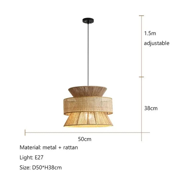 Zynella Hemp Rope  Wabi Sabi  Chandelier