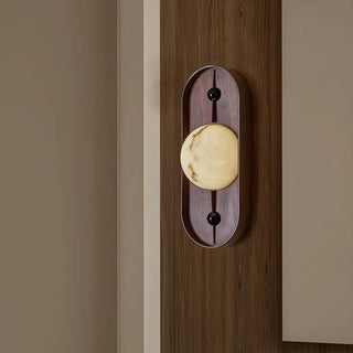 Walnut Glow Arch Wall Light Refined Modern  Vintage Brass Accent Lighting