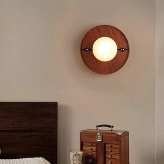 Walnut Glow Arch Wall Light Refined Modern  Vintage Brass Accent Lighting