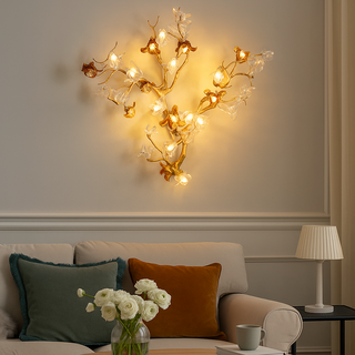 Willow Crystal Branch Wall Light Premium Modern  Sleek Linear Suspension Light