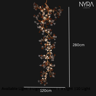 Willow Crystal Branch Chandelier Chic Modern  Vintage Brass Accent Lighting